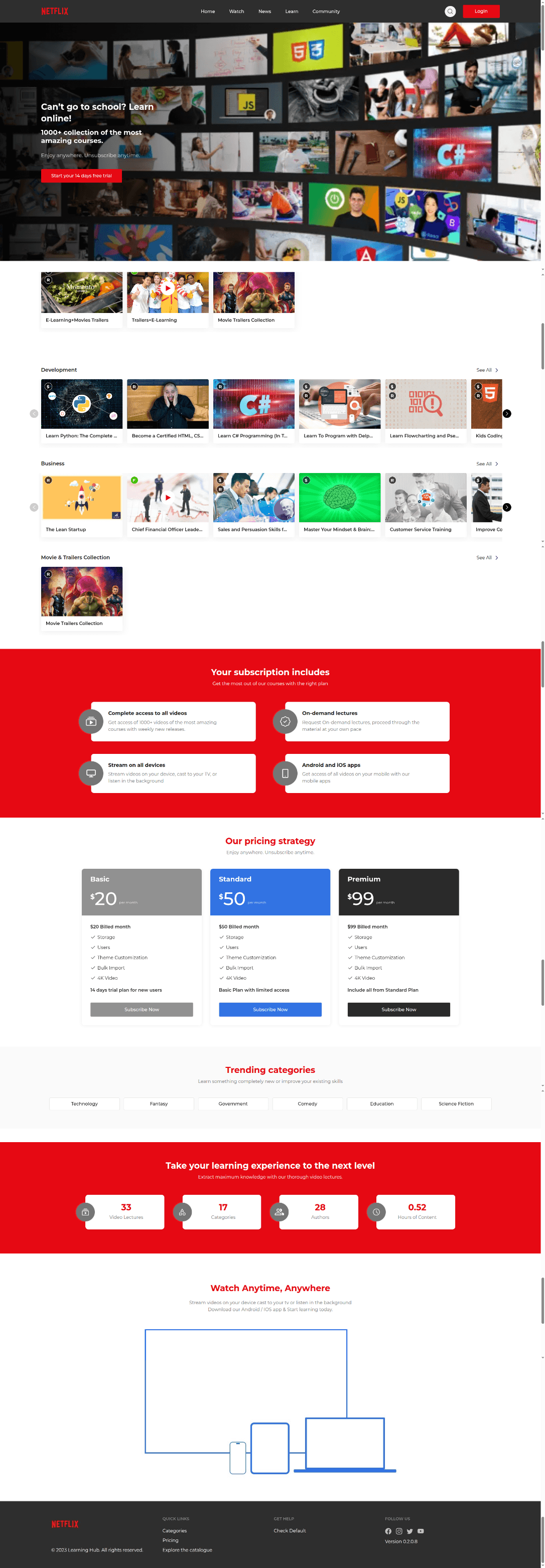 Learning Hub - Online Learning Platform like Udemy