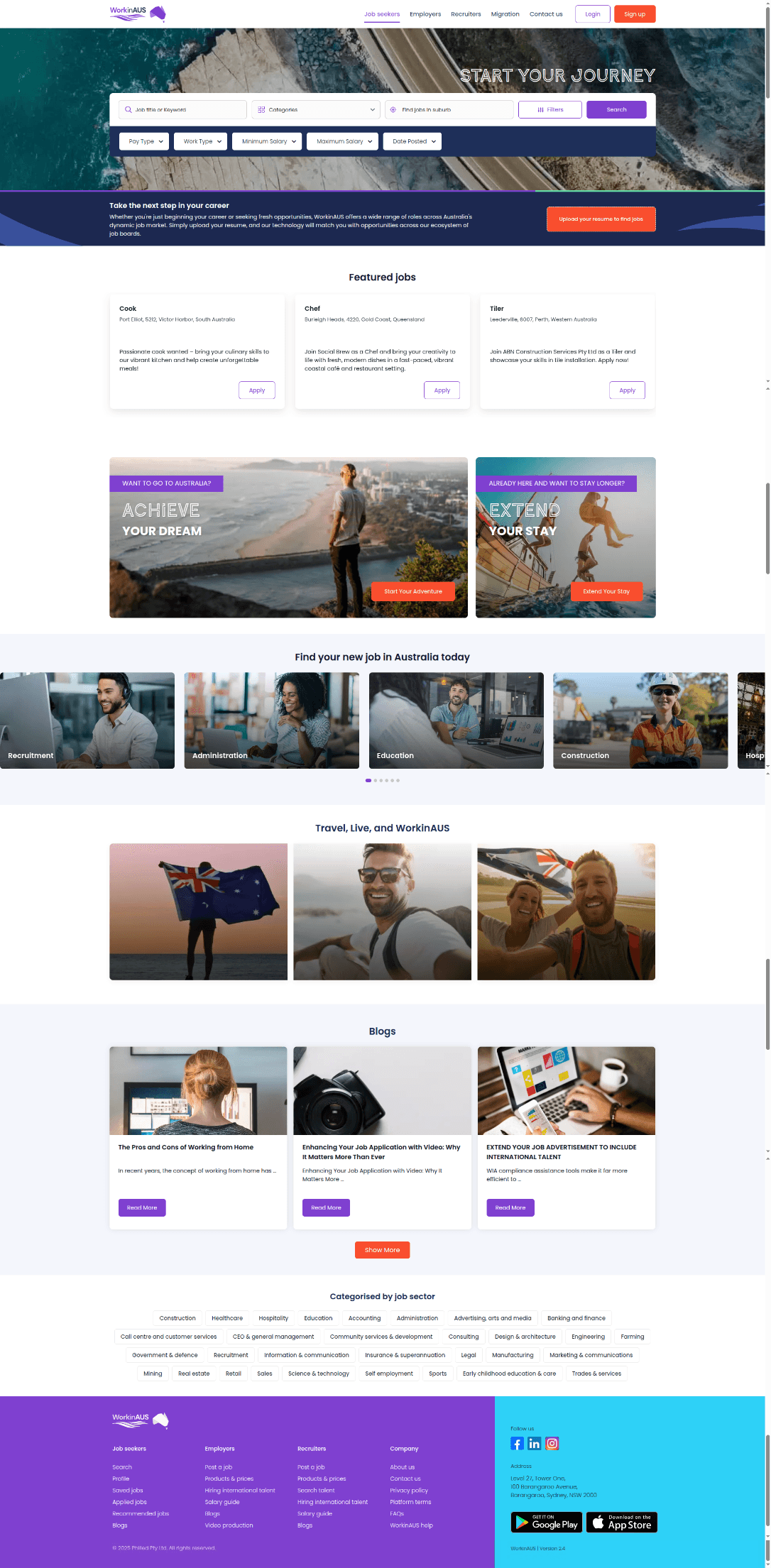 Work in Aus - A Job Portal